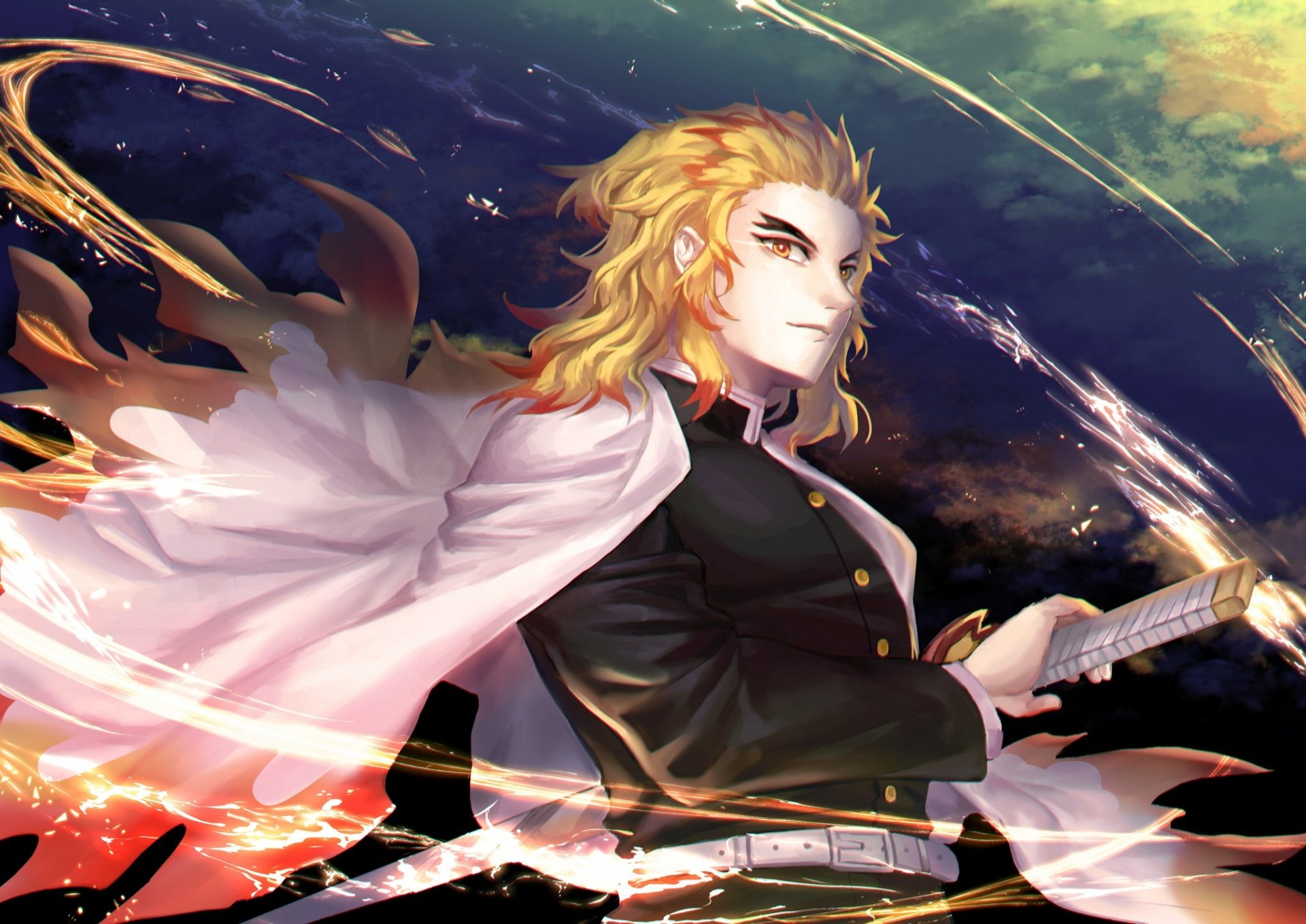 Download Kyojuro Rengoku Anime Demon Slayer: Kimetsu No Yaiba HD Wallpaper by Squid
