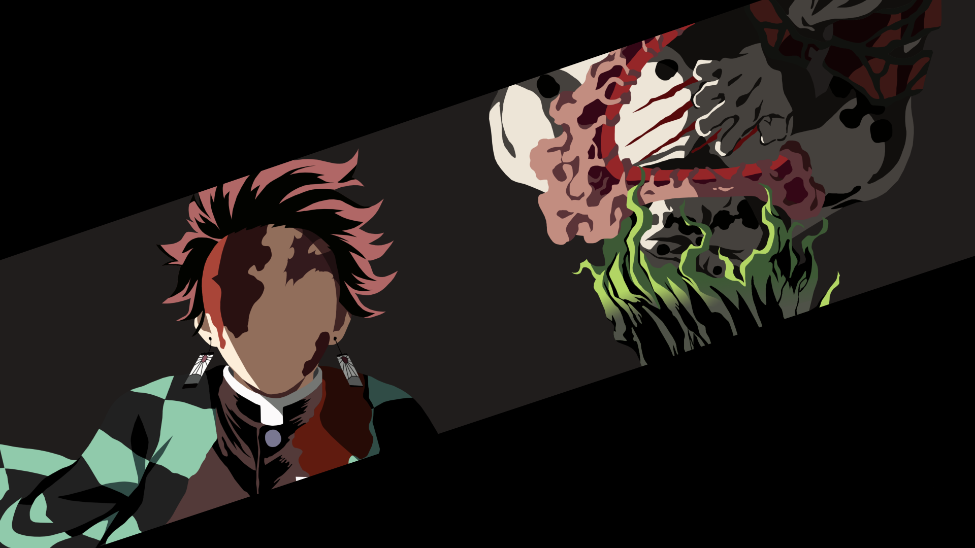 Download Gyutaro (Demon Slayer) Tanjiro Kamado Anime Demon Slayer: Kimetsu No Yaiba 4k Ultra HD Wallpaper by Dave020626