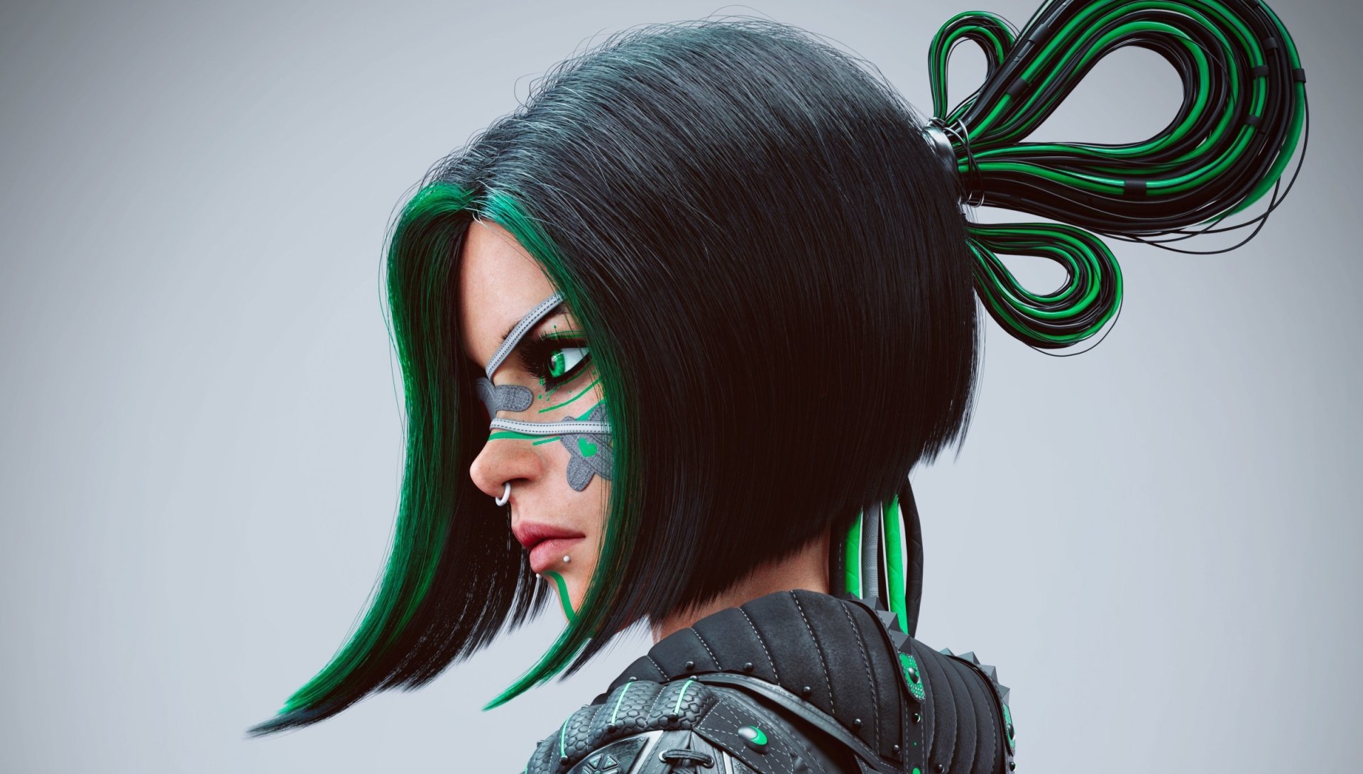 Download Short Hair Sci Fi Woman HD Wallpaper