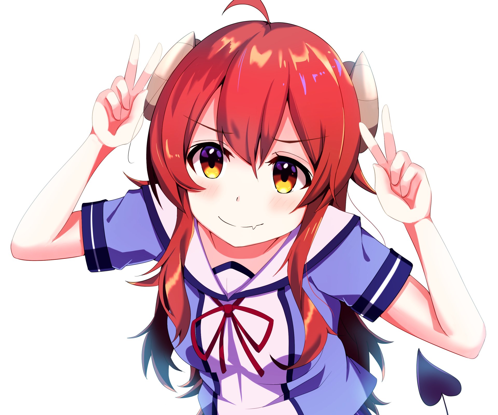 Download Yuuko Yoshida Anime The Demon Girl Next Door HD Wallpaper by 藍蜂