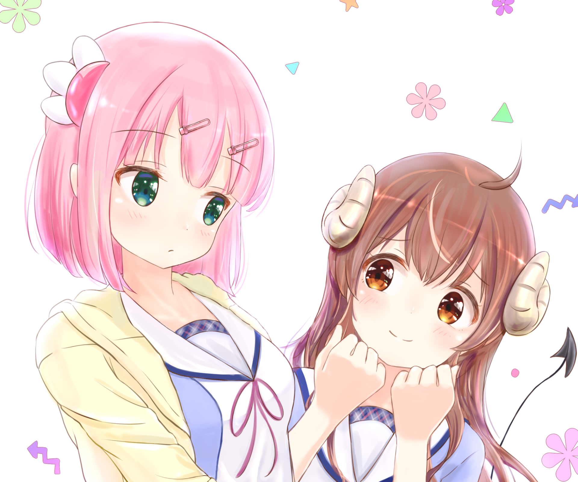 Download Momo Chiyoda Yuuko Yoshida Anime The Demon Girl Next Door HD Wallpaper