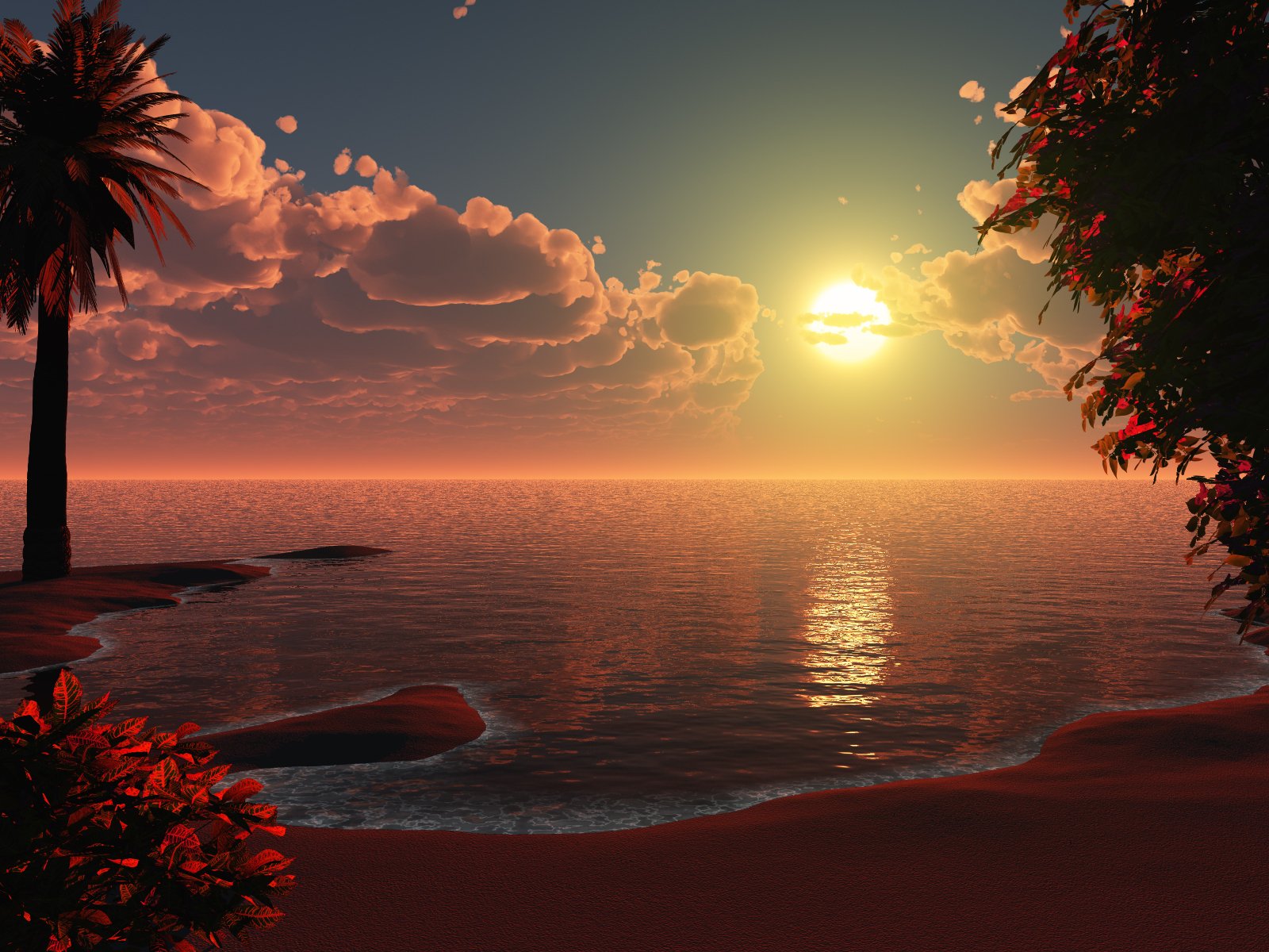 The Tropical Sunset Wallpaper and Background Image | 1600x1200 | ID:122576