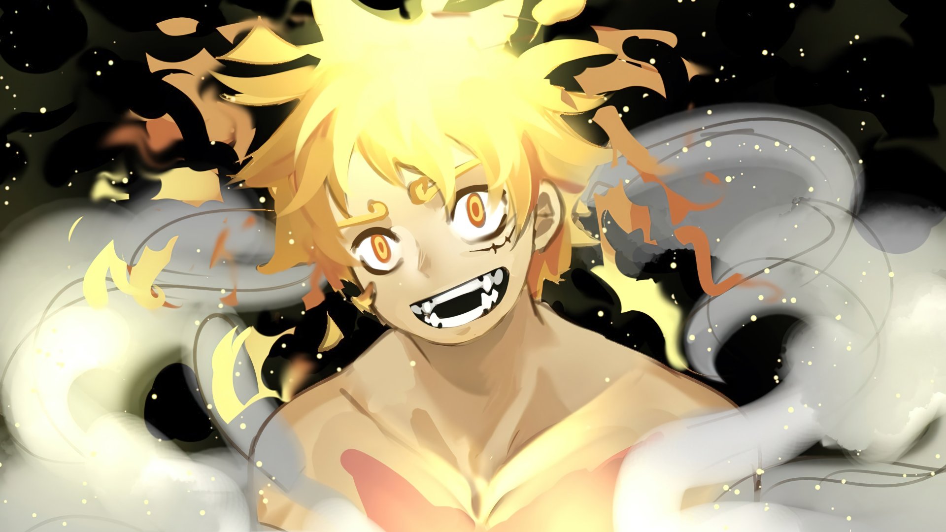 Luffy Gear 5 Sun God Nika Background