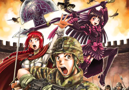 Piña Co Lada Yōji Itami Rory Mercury Anime Gate (2015) HD Desktop Wallpaper | Background Image