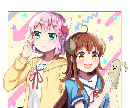 Momo Chiyoda Yuuko Yoshida Anime The Demon Girl Next Door HD Desktop Wallpaper | Background Image