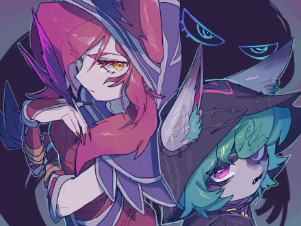 Vex (League of Legends) Xayah (League of Legends) video game League Of Legends HD Desktop Wallpaper | Background Image
