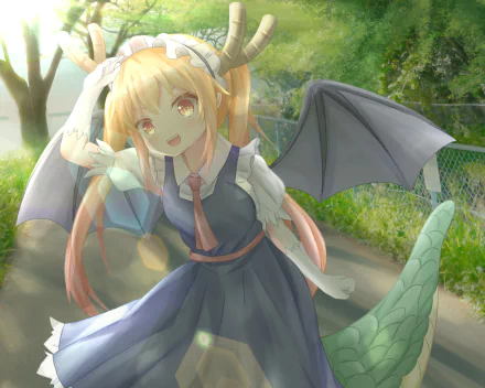 Tohru (Miss Kobayashi's Dragon Maid) Anime Miss Kobayashi's Dragon Maid HD Desktop Wallpaper | Background Image