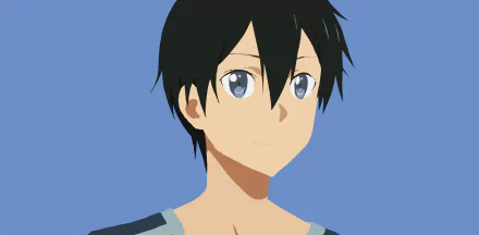 minimalist Kirito (Sword Art Online) Anime Sword Art Online minimalist anime HD Desktop Wallpaper | Background Image