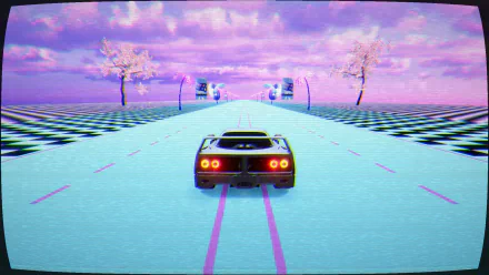 video game retrowave HD Desktop Wallpaper | Background Image