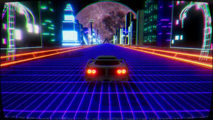 video game retrowave HD Desktop Wallpaper | Background Image