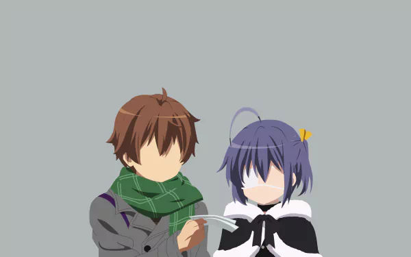 minimalist Rikka Takanashi Yūta Togashi Anime Love Chunibyo & Other Delusions minimalist anime HD Desktop Wallpaper | Background Image