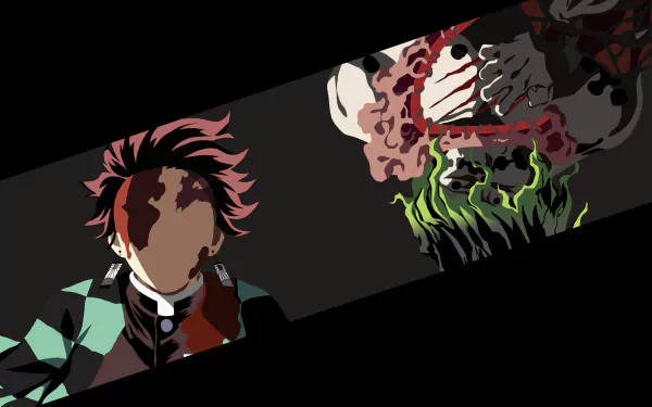 Gyutaro (Demon Slayer) Tanjiro Kamado Anime Demon Slayer: Kimetsu no Yaiba HD Desktop Wallpaper | Background Image