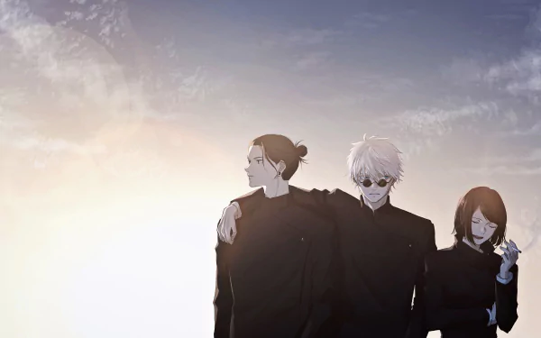 Shoko Ieiri Suguru Geto Satoru Gojo Anime Jujutsu Kaisen Gojo & Geto HD Desktop Wallpaper | Background Image