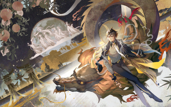 Video Game Genshin Impact Rex Lapis Zhongli HD Wallpaper | Background Image