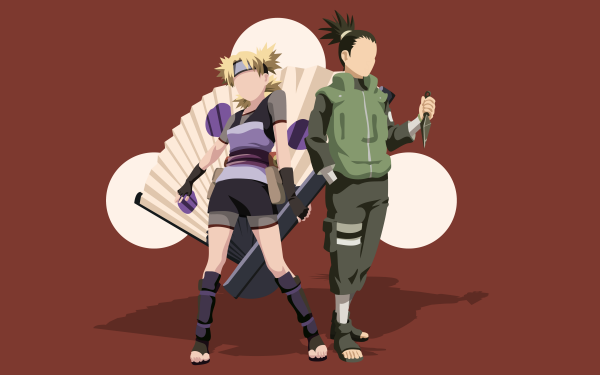 Anime Naruto Temari Shikamaru Nara Minimalist HD Wallpaper | Background Image