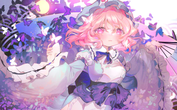 Yuyuko Saigyouji Anime Touhou HD Desktop Wallpaper | Background Image