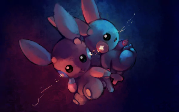Plusle (Pokémon) Minun (Pokémon) Anime Pokemon HD Desktop Wallpaper | Background Image