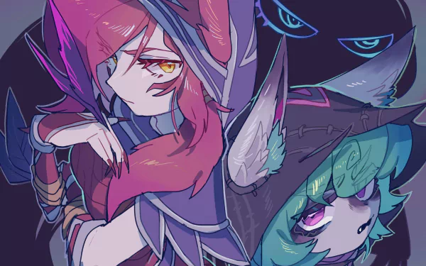 Vex (League of Legends) Xayah (League of Legends) video game League Of Legends HD Desktop Wallpaper | Background Image