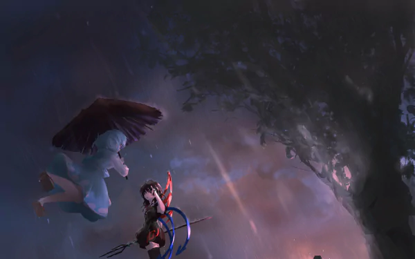 Kogasa Tatara Nue Houjuu Anime Touhou HD Desktop Wallpaper | Background Image