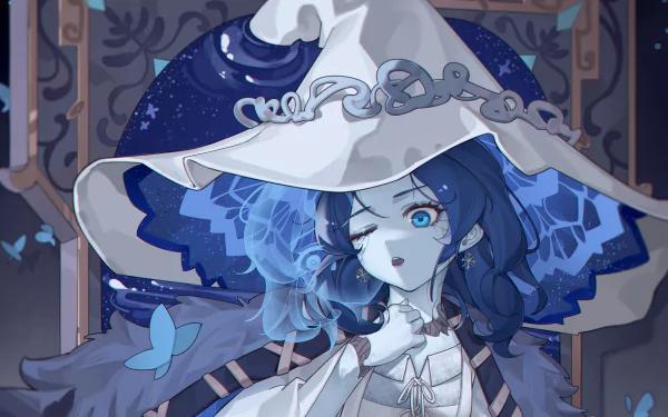 4K Ultra HD desktop wallpaper of Ranni the Witch from the video game Elden Ring, featuring detailed anime-style art with a mystical, starry background.