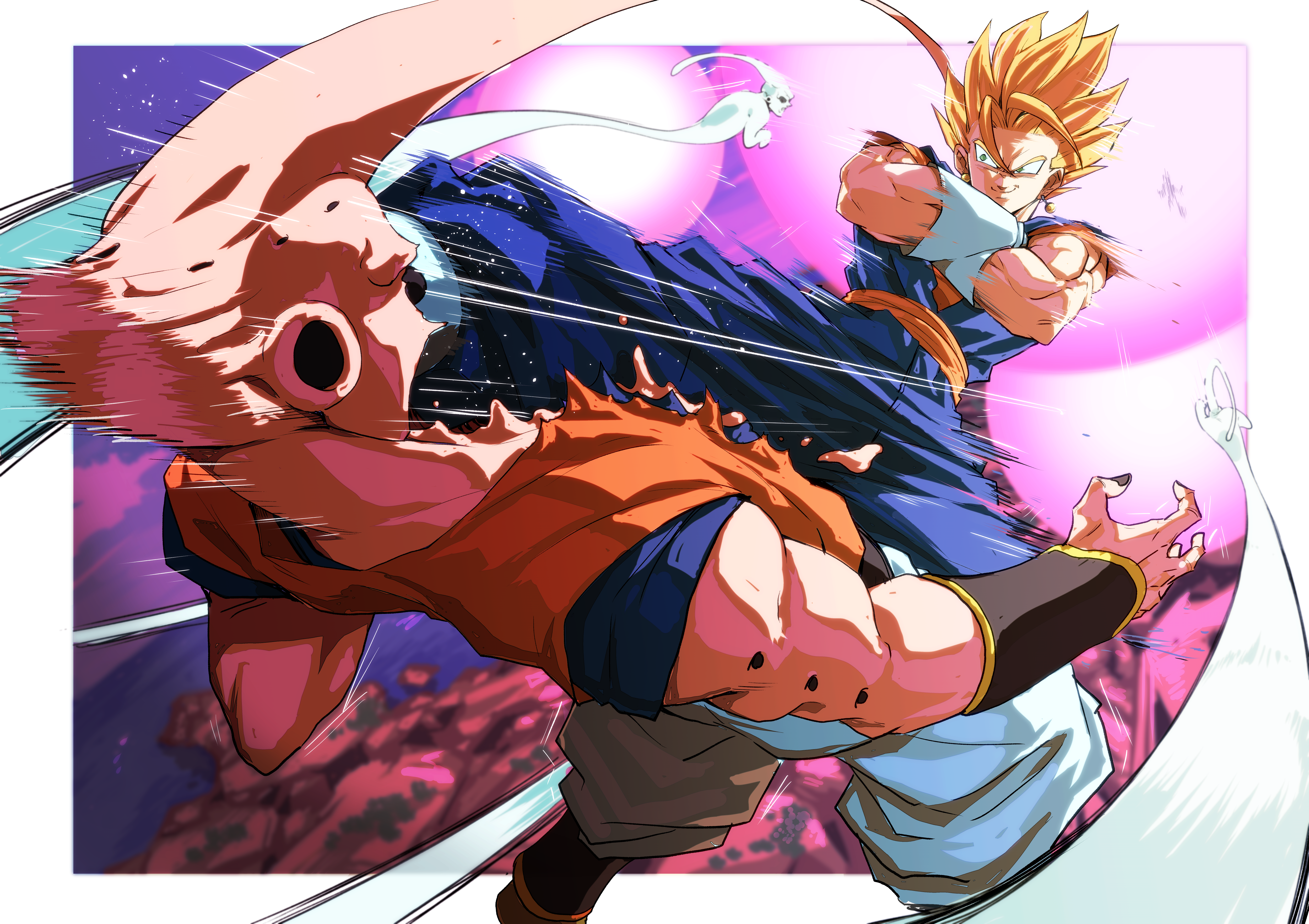 Goku Vegeta Gohan Super Saiya Vegerot, dragon ball z, computer Wallpaper,  cartoon, trunks png