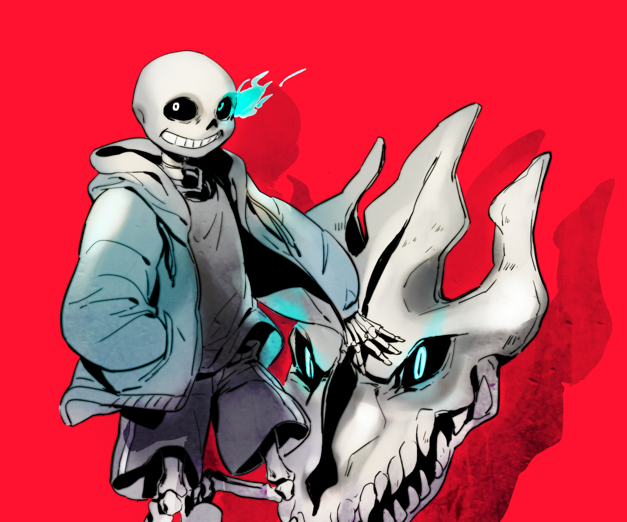 Download Epic fan art of the popular video game character Sans Wallpaper