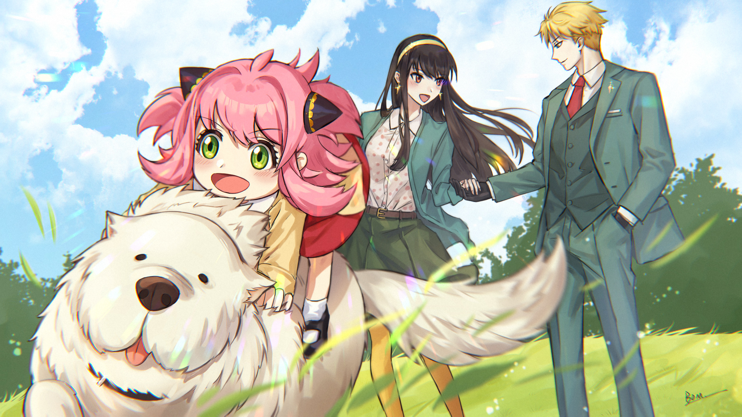Download Loid Yor Anya Bond (Spy X Family) Anime Spy X Family HD Wallpaper
