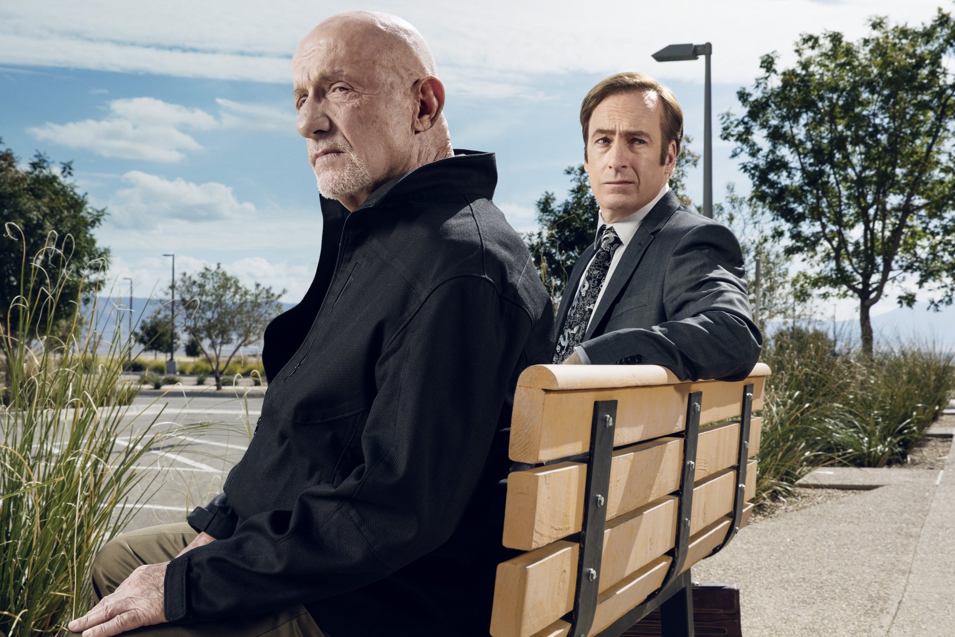 Download Mike Ehrmantraut Jonathan Banks Saul Goodman Bob Odenkirk TV Show Better Call Saul HD Wallpaper