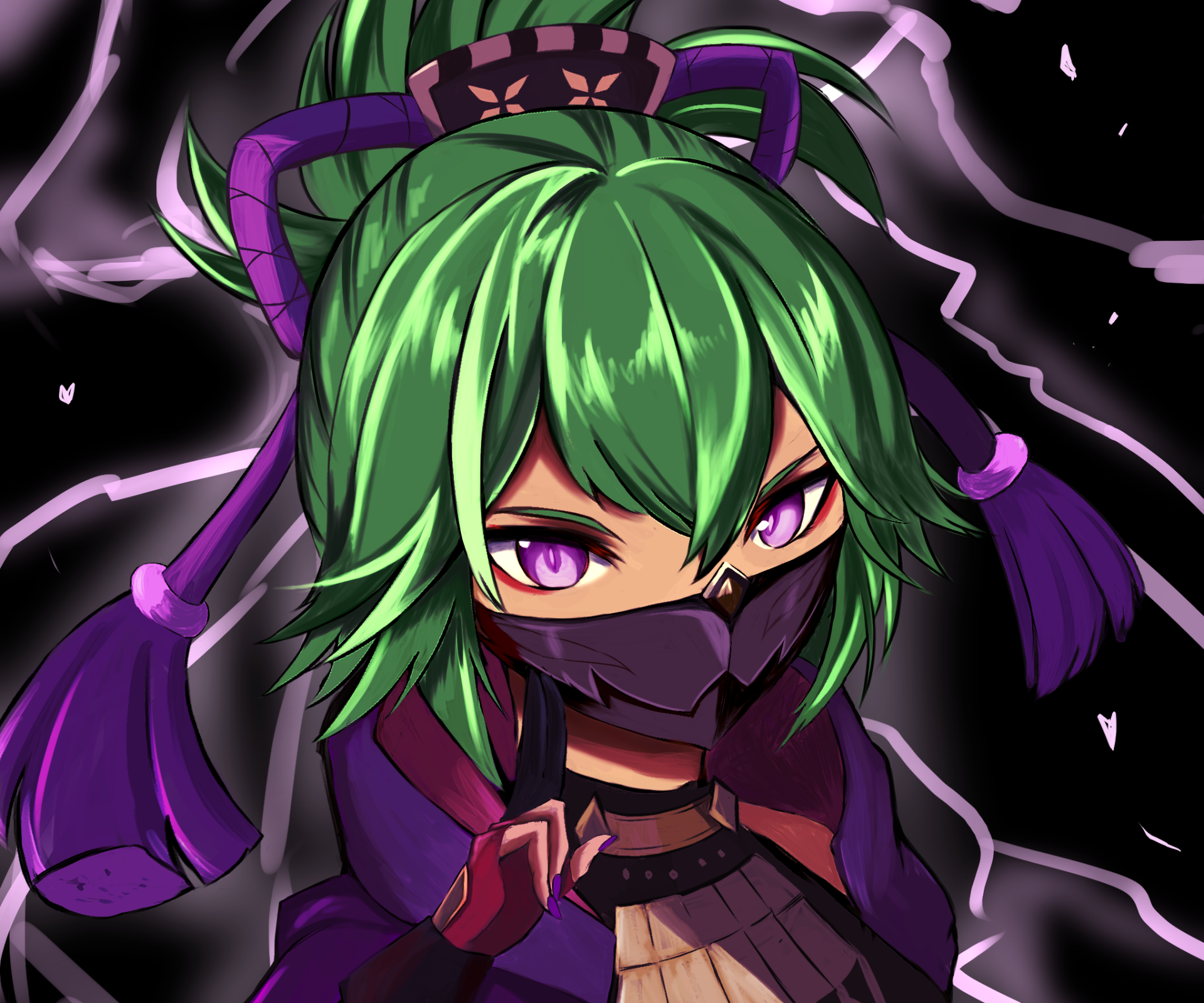 Download Kuki Shinobu Video Game Genshin Impact HD Wallpaper by エギラダ