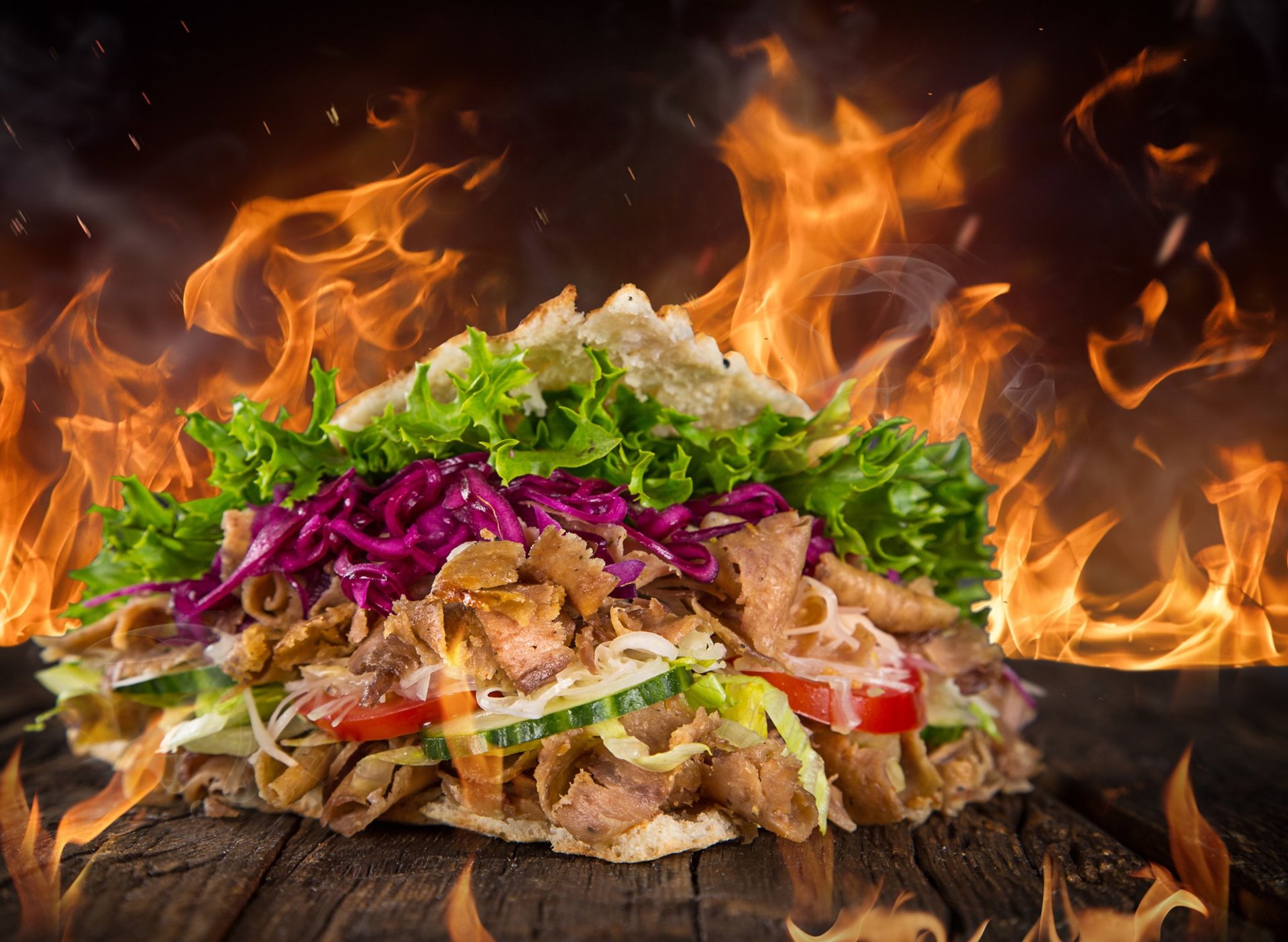 Download Food Doner Kebab HD Wallpaper