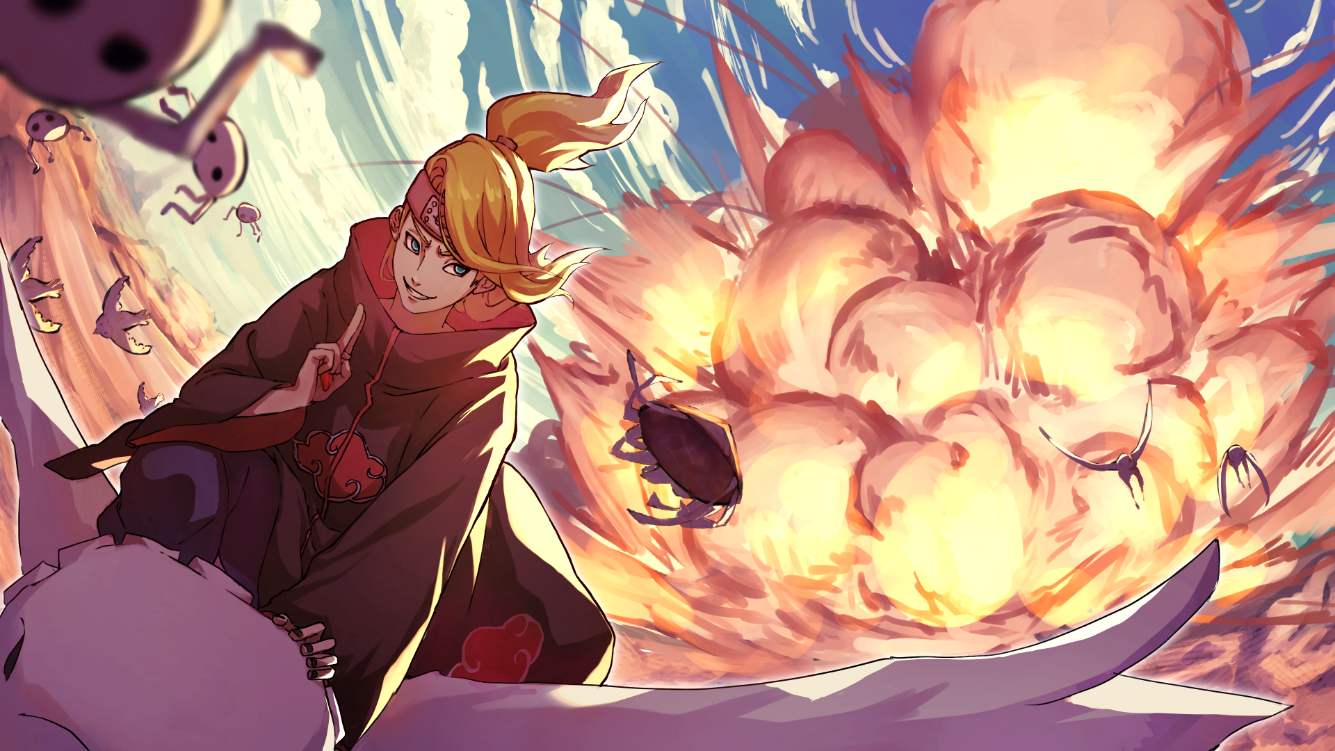 Download Deidara (Naruto) Anime Naruto 4k Ultra HD Wallpaper by ゆーむぎ