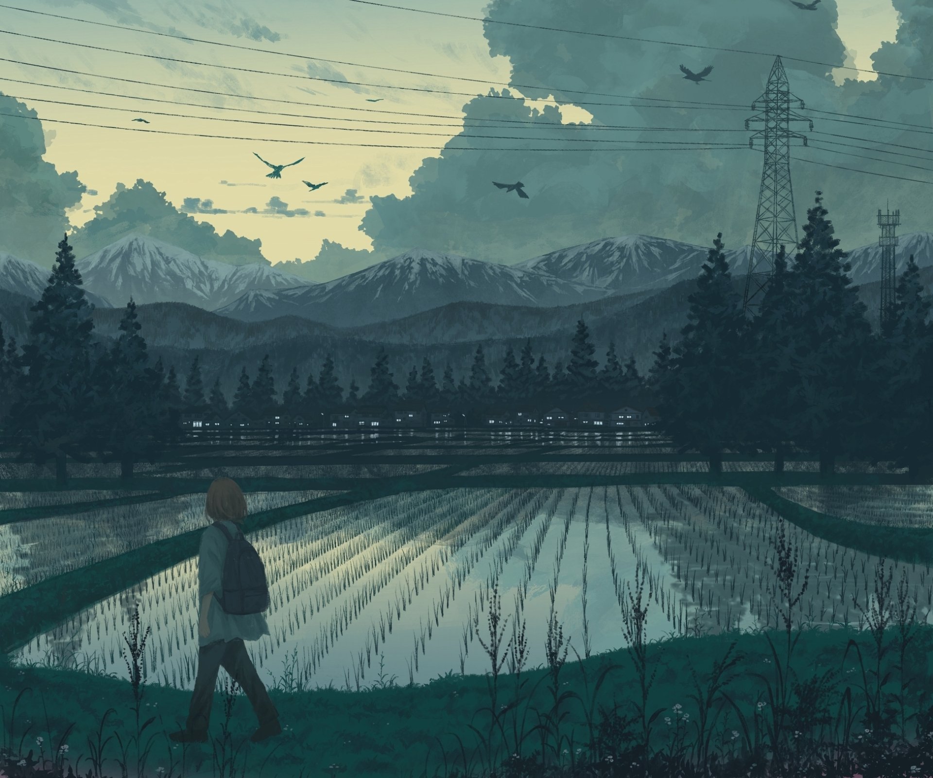 Download Countryside Anime Boy Anime Boy HD Wallpaper