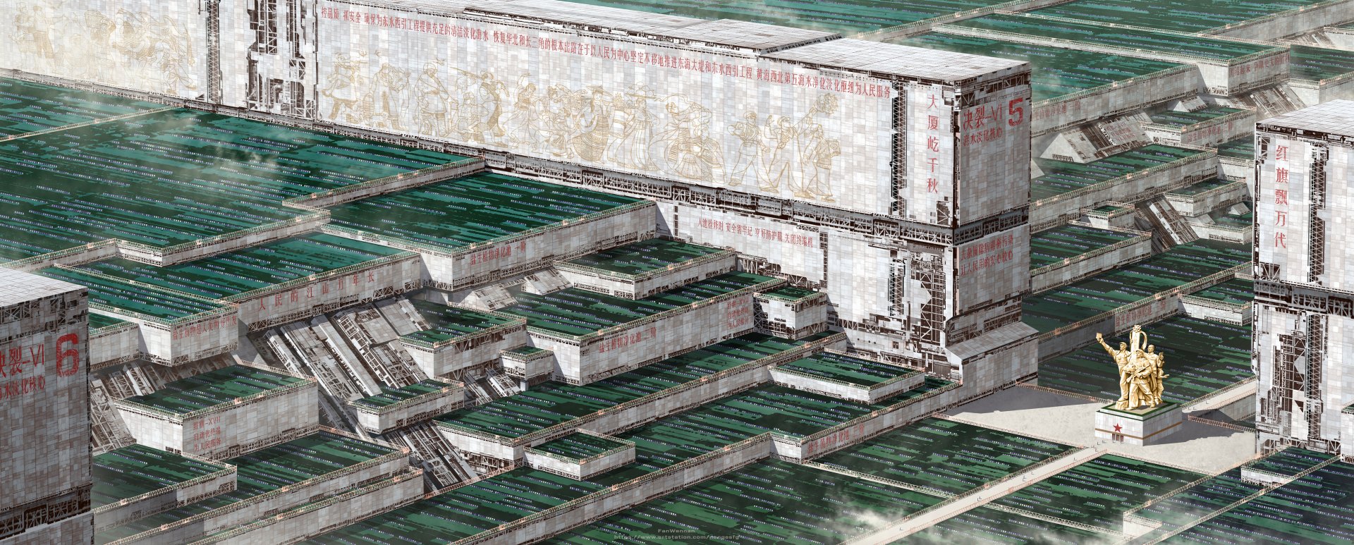 Download Sci Fi Structure HD Wallpaper by Fan Wennan