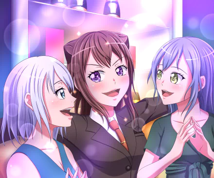 Toyama Kasumi Yukina Minato Kurata Mashiro Anime BanG Dream! Girls Band Party! HD Desktop Wallpaper | Background Image