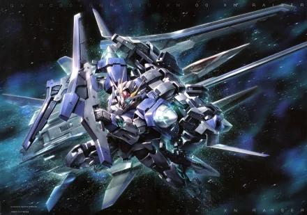 HD anime desktop wallpaper featuring a dynamic image of a Gundam mecha in a space setting, showcasing its intricate design and powerful presence.