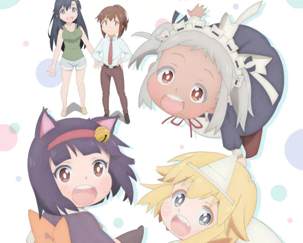 Lily (Miss Shachiku and the Little Baby Ghost) Yuurei-chan (Miss Shachiku and the Little Baby Ghost) Myako (Miss Shachiku and the Little Baby Ghost) Anime Miss Shachiku and the Little Baby Ghost HD Desktop Wallpaper | Background Image