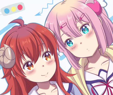 Momo Chiyoda Yuuko Yoshida Anime The Demon Girl Next Door HD Desktop Wallpaper | Background Image