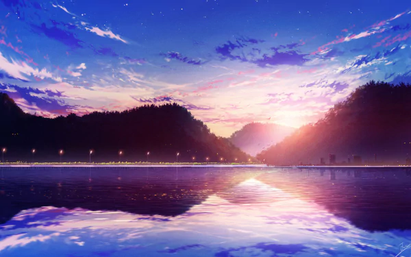 Anime sunset anime sunset HD Desktop Wallpaper | Background Image