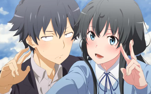 Yukino Yukinoshita Hachiman Hikigaya Anime My Teen Romantic Comedy SNAFU HD Desktop Wallpaper | Background Image