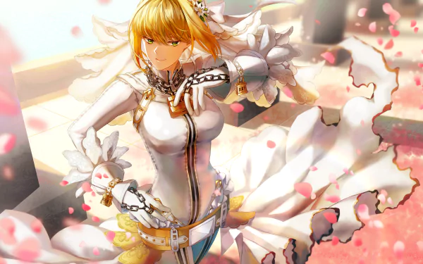 Saber Bride Anime Fate/Extra CCC HD Desktop Wallpaper | Background Image