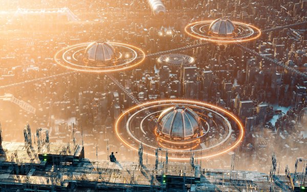 Sci Fi City HD Wallpaper | Background Image
