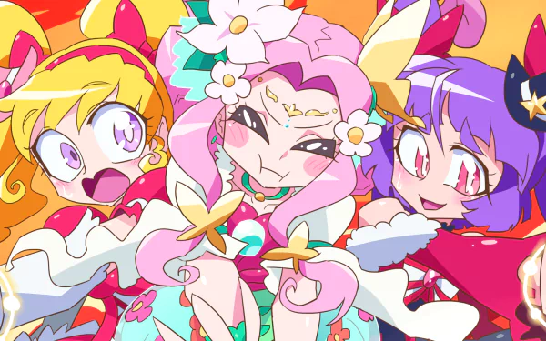 Izayoi Riko Hanami Kotoha Asahina Mirai Anime Witchy PreCure! HD Desktop Wallpaper | Background Image