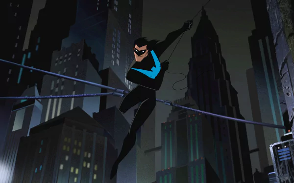  Nightwing on patrol by lunamidnight1998