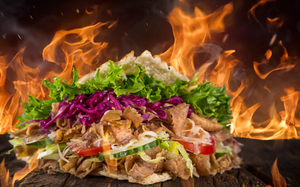 food Doner kebab HD Desktop Wallpaper | Background Image