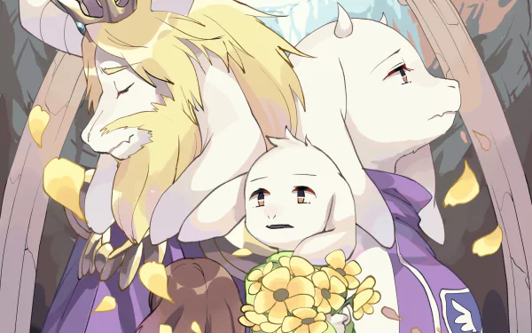 Toriel (Undertale) Chara (Undertale) Flowey (Undertale) Asgore (Undertale) video game Undertale HD Desktop Wallpaper | Background Image