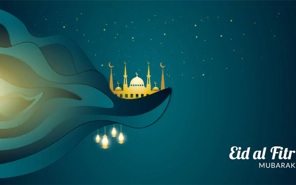 religious Eid Mubarak HD Desktop Wallpaper | Background Image
