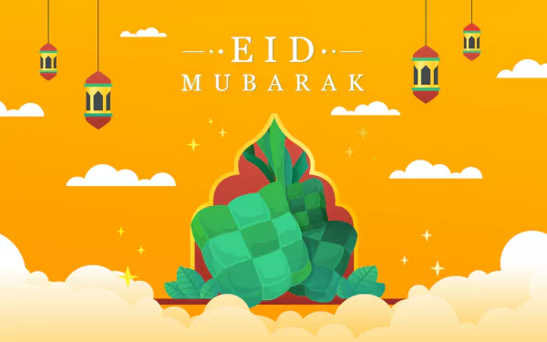 religious Eid Mubarak HD Desktop Wallpaper | Background Image