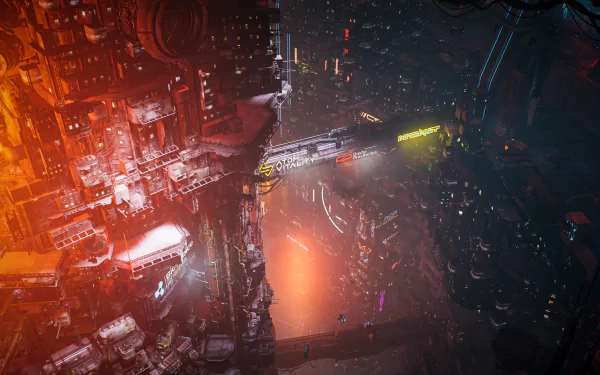 futuristic city video game The Ascent HD Desktop Wallpaper | Background Image
