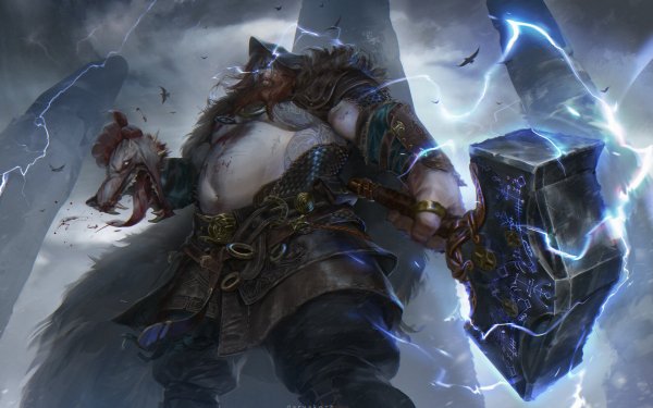Video Game God of War: Ragnarök God of War Thor HD Wallpaper | Background Image