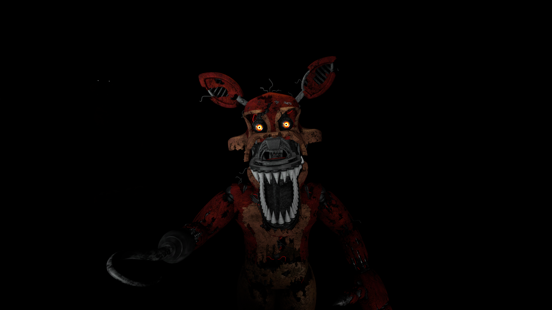 Withered Foxy e Nightmare Foxy Referência SFM papel de parede HD